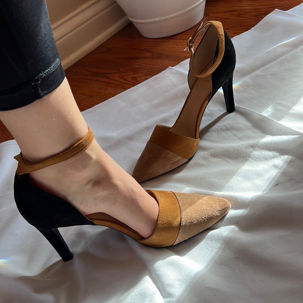 Brand New Tan and Black Heels